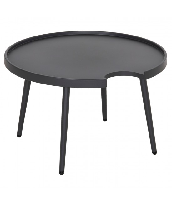 ΤΡΑΠΕΖΙ ΜΕΣΗΣ ΣΤΡΟΓΓΥΛΟ ΕΞ.ΧΩΡΟΥ TEROC HM6434.01 ΑΛΟΥΜΙΝΙΟ ΓΚΡΙ Φ70x44Υεκ