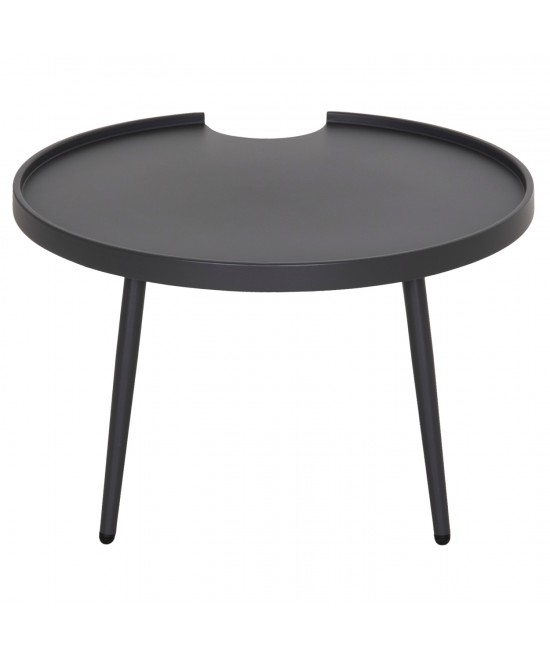 ΤΡΑΠΕΖΙ ΜΕΣΗΣ ΣΤΡΟΓΓΥΛΟ ΕΞ.ΧΩΡΟΥ TEROC HM6434.01 ΑΛΟΥΜΙΝΙΟ ΓΚΡΙ Φ70x44Υεκ