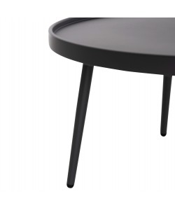 ΤΡΑΠΕΖΙ ΜΕΣΗΣ ΣΤΡΟΓΓΥΛΟ ΕΞ.ΧΩΡΟΥ TEROC HM6434.01 ΑΛΟΥΜΙΝΙΟ ΓΚΡΙ Φ70x44Υεκ