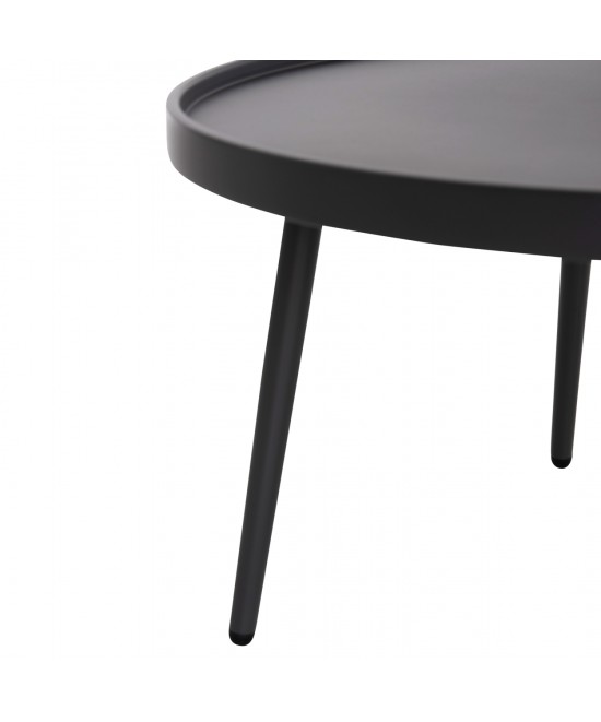 ΤΡΑΠΕΖΙ ΜΕΣΗΣ ΣΤΡΟΓΓΥΛΟ ΕΞ.ΧΩΡΟΥ TEROC HM6434.01 ΑΛΟΥΜΙΝΙΟ ΓΚΡΙ Φ70x44Υεκ