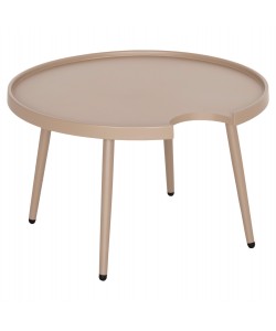 ΤΡΑΠΕΖΙ ΜΕΣΗΣ ΣΤΡΟΓΓΥΛΟ ΕΞ.ΧΩΡΟΥ TEROC HM6434.03 ΑΛΟΥΜΙΝΙΟ ΚΑΠΟΥΤΣΙΝΟ Φ70x44Υεκ