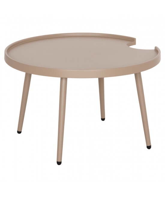 ΤΡΑΠΕΖΙ ΜΕΣΗΣ ΣΤΡΟΓΓΥΛΟ ΕΞ.ΧΩΡΟΥ TEROC HM6434.03 ΑΛΟΥΜΙΝΙΟ ΚΑΠΟΥΤΣΙΝΟ Φ70x44Υεκ