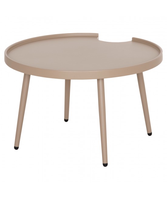 ΤΡΑΠΕΖΙ ΜΕΣΗΣ ΣΤΡΟΓΓΥΛΟ ΕΞ.ΧΩΡΟΥ TEROC HM6434.03 ΑΛΟΥΜΙΝΙΟ ΚΑΠΟΥΤΣΙΝΟ Φ70x44Υεκ