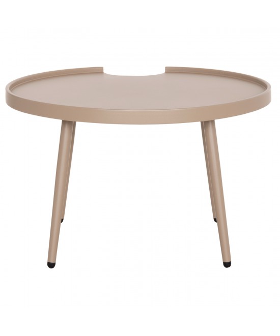 ΤΡΑΠΕΖΙ ΜΕΣΗΣ ΣΤΡΟΓΓΥΛΟ ΕΞ.ΧΩΡΟΥ TEROC HM6434.03 ΑΛΟΥΜΙΝΙΟ ΚΑΠΟΥΤΣΙΝΟ Φ70x44Υεκ