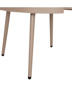 ΤΡΑΠΕΖΙ ΜΕΣΗΣ ΣΤΡΟΓΓΥΛΟ ΕΞ.ΧΩΡΟΥ TEROC HM6434.03 ΑΛΟΥΜΙΝΙΟ ΚΑΠΟΥΤΣΙΝΟ Φ70x44Υεκ