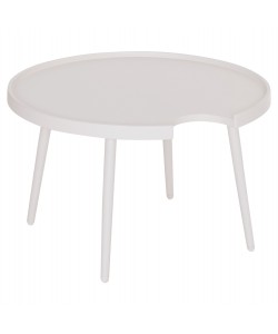 ΤΡΑΠΕΖΙ ΜΕΣΗΣ ΣΤΡΟΓΓΥΛΟ ΕΞ.ΧΩΡΟΥ TEROC HM6434.02 ΑΛΟΥΜΙΝΙΟ ΛΕΥΚΟ Φ70x44Υεκ