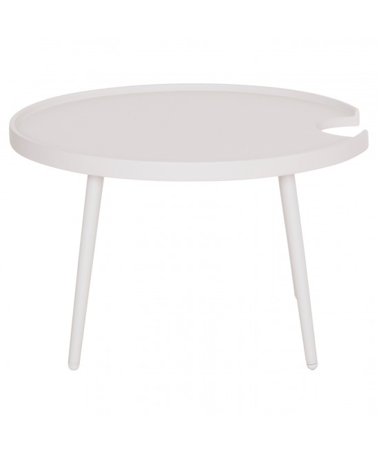 ΤΡΑΠΕΖΙ ΜΕΣΗΣ ΣΤΡΟΓΓΥΛΟ ΕΞ.ΧΩΡΟΥ TEROC HM6434.02 ΑΛΟΥΜΙΝΙΟ ΛΕΥΚΟ Φ70x44Υεκ