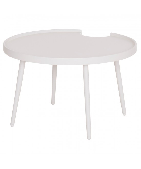 ΤΡΑΠΕΖΙ ΜΕΣΗΣ ΣΤΡΟΓΓΥΛΟ ΕΞ.ΧΩΡΟΥ TEROC HM6434.02 ΑΛΟΥΜΙΝΙΟ ΛΕΥΚΟ Φ70x44Υεκ