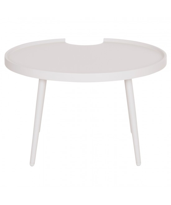 ΤΡΑΠΕΖΙ ΜΕΣΗΣ ΣΤΡΟΓΓΥΛΟ ΕΞ.ΧΩΡΟΥ TEROC HM6434.02 ΑΛΟΥΜΙΝΙΟ ΛΕΥΚΟ Φ70x44Υεκ