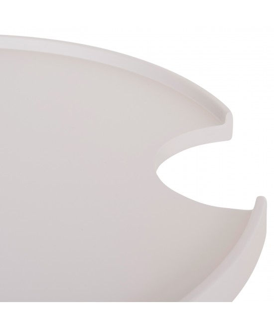 ΤΡΑΠΕΖΙ ΜΕΣΗΣ ΣΤΡΟΓΓΥΛΟ ΕΞ.ΧΩΡΟΥ TEROC HM6434.02 ΑΛΟΥΜΙΝΙΟ ΛΕΥΚΟ Φ70x44Υεκ