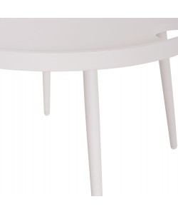 ΤΡΑΠΕΖΙ ΜΕΣΗΣ ΣΤΡΟΓΓΥΛΟ ΕΞ.ΧΩΡΟΥ TEROC HM6434.02 ΑΛΟΥΜΙΝΙΟ ΛΕΥΚΟ Φ70x44Υεκ