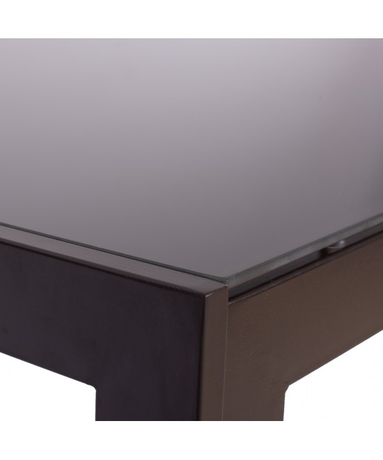 ΣΕΤ ΤΡΑΠΕΖΑΡΙΑΣ 5ΤΜΧ ENDIKA HM21011 ΚΑΡΕΚΛΕΣ ΜΕ ΜΑΞΙΛΑΡΙ & ΤΡΑΠΕΖΙ 150x90εκ ΚΑΦΕ