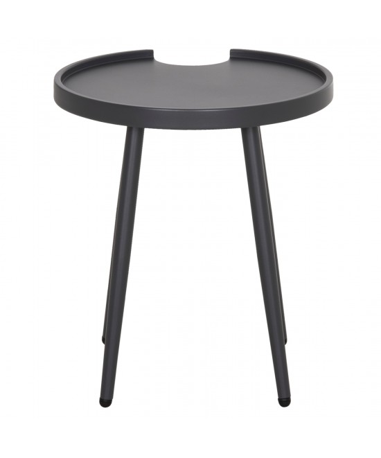 ΤΡΑΠΕΖΙ ΒΟΗΘΗΤΙΚΟ ΣΤΡΟΓΓΥΛΟ ΕΞ.ΧΩΡΟΥ TEROC HM6433.01 ΑΛΟΥΜΙΝΙΟ ΓΚΡΙ Φ47x53Υεκ