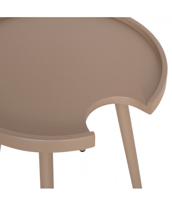 ΤΡΑΠΕΖΙ ΒΟΗΘΗΤΙΚΟ ΣΤΡΟΓΓΥΛΟ ΕΞ.ΧΩΡΟΥ TEROC HM6433.03 ΑΛΟΥΜΙΝΙΟ ΚΑΠΟΥΤΣΙΝΟ Φ47x53Υεκ