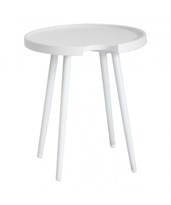 ΤΡΑΠΕΖΙ ΒΟΗΘΗΤΙΚΟ ΣΤΡΟΓΓΥΛΟ ΕΞ.ΧΩΡΟΥ TEROC HM6433.02 ΑΛΟΥΜΙΝΙΟ ΛΕΥΚΟ Φ47x53Υεκ