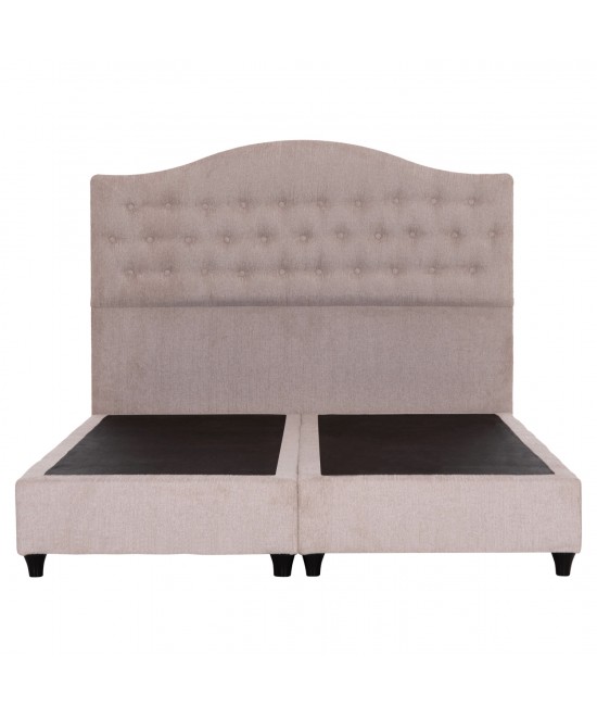 ΚΡΕΒΑΤΙ ΔΙΠΛΟ MALENA HM638.32 ΜΠΕΖ ΥΦΑΣΜΑ- ΓΙΑ ΣΤΡΩΜΑ 150x200εκ.