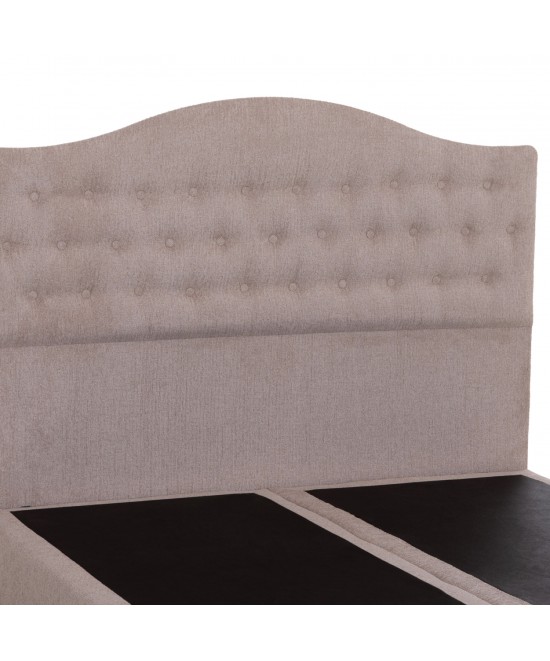 ΚΡΕΒΑΤΙ ΔΙΠΛΟ MALENA HM638.32 ΜΠΕΖ ΥΦΑΣΜΑ- ΓΙΑ ΣΤΡΩΜΑ 150x200εκ.