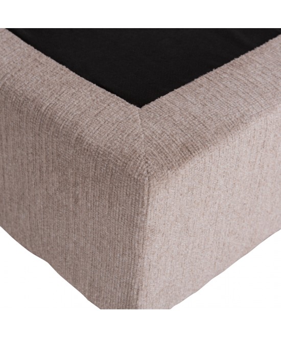 ΚΡΕΒΑΤΙ ΔΙΠΛΟ MALENA HM638.32 ΜΠΕΖ ΥΦΑΣΜΑ- ΓΙΑ ΣΤΡΩΜΑ 150x200εκ.