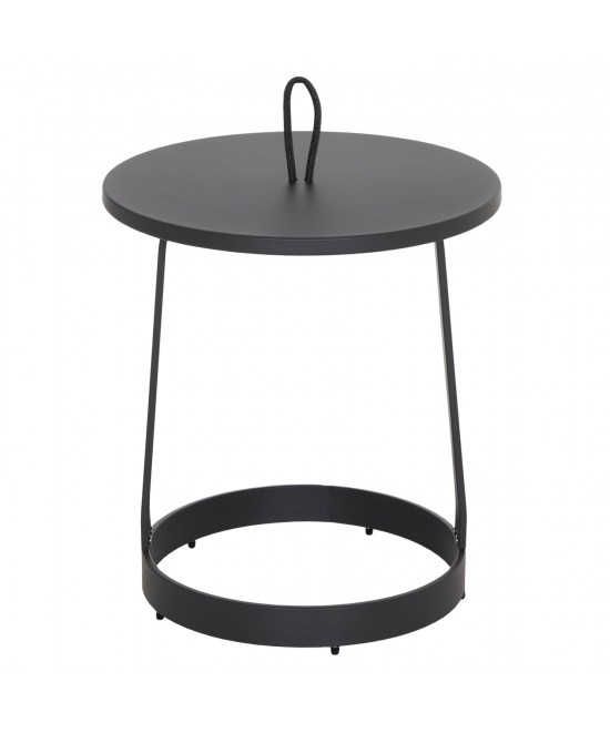 ΤΡΑΠΕΖΙ ΒΟΗΘΗΤΙΚΟ ΕΞ.ΧΩΡΟΥ MINO HM6432.01 ΑΛΟΥΜΙΝΙΟ & ΣΧΟΙΝΙ ΓΚΡΙ Φ47x53Υεκ