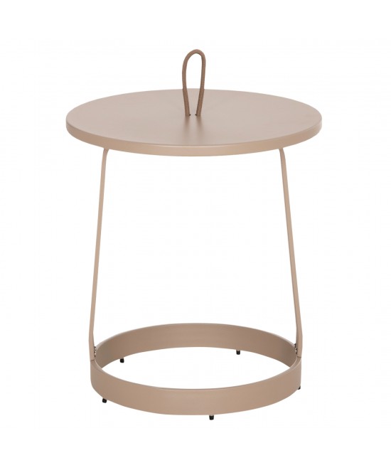 ΤΡΑΠΕΖΙ ΒΟΗΘΗΤΙΚΟ ΕΞ.ΧΩΡΟΥ MINO HM6432.03 ΑΛΟΥΜΙΝΙΟ & ΣΧΟΙΝΙ ΚΑΠΟΥΤΣΙΝΟ Φ47x53Υεκ