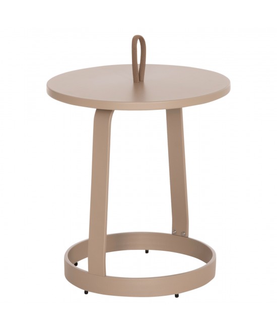 ΤΡΑΠΕΖΙ ΒΟΗΘΗΤΙΚΟ ΕΞ.ΧΩΡΟΥ MINO HM6432.03 ΑΛΟΥΜΙΝΙΟ & ΣΧΟΙΝΙ ΚΑΠΟΥΤΣΙΝΟ Φ47x53Υεκ