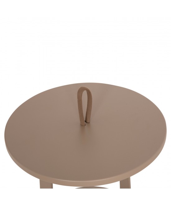 ΤΡΑΠΕΖΙ ΒΟΗΘΗΤΙΚΟ ΕΞ.ΧΩΡΟΥ MINO HM6432.03 ΑΛΟΥΜΙΝΙΟ & ΣΧΟΙΝΙ ΚΑΠΟΥΤΣΙΝΟ Φ47x53Υεκ