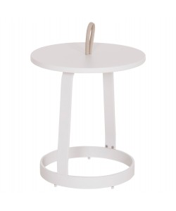 ΤΡΑΠΕΖΙ ΒΟΗΘΗΤΙΚΟ ΕΞ.ΧΩΡΟΥ MINO HM6432.02 ΑΛΟΥΜΙΝΙΟ ΛΕΥΚΟ & ΣΧΟΙΝΙ ΜΠΕΖ Φ47x53Υεκ