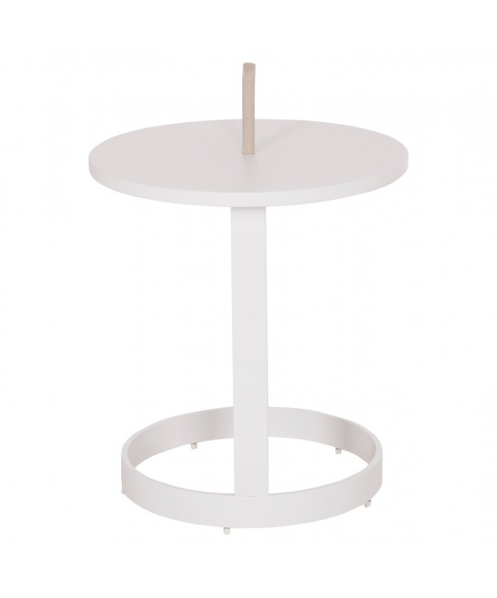 ΤΡΑΠΕΖΙ ΒΟΗΘΗΤΙΚΟ ΕΞ.ΧΩΡΟΥ MINO HM6432.02 ΑΛΟΥΜΙΝΙΟ ΛΕΥΚΟ & ΣΧΟΙΝΙ ΜΠΕΖ Φ47x53Υεκ