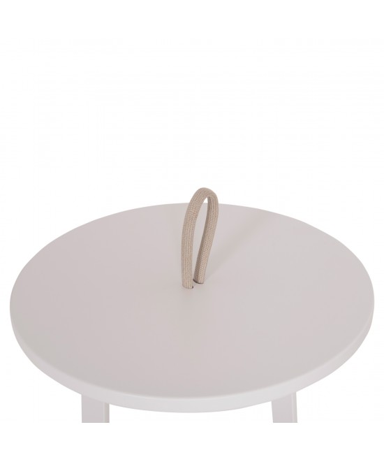 ΤΡΑΠΕΖΙ ΒΟΗΘΗΤΙΚΟ ΕΞ.ΧΩΡΟΥ MINO HM6432.02 ΑΛΟΥΜΙΝΙΟ ΛΕΥΚΟ & ΣΧΟΙΝΙ ΜΠΕΖ Φ47x53Υεκ