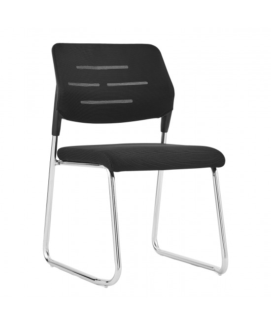 ΚΑΡΕΚΛΑ ΕΠΙΣΚΕΠΤΗ TRABBEL HM1211.01 MESH ΥΦΑΣΜΑ ΜΑΥΡΟ-ΜΕΤΑΛΛΙΚΑ ΠΟΔΙΑ 48x50x82Υεκ