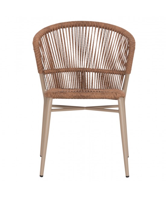 ΚΑΡΕΚΛΑ ΑΛΟΥΜΙΝΙΟΥ LYNN HM6267.03 ΚΑΠΟΥΤΣΙΝΟ ΣΚΕΛΕΤΟΣ-P.E.RATTAN ΦΥΣΙΚΟ 57x62x78Υεκ