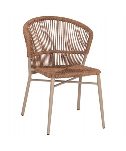 ΚΑΡΕΚΛΑ ΑΛΟΥΜΙΝΙΟΥ LYNN HM6267.03 ΚΑΠΟΥΤΣΙΝΟ ΣΚΕΛΕΤΟΣ-P.E.RATTAN ΦΥΣΙΚΟ 57x62x78Υεκ