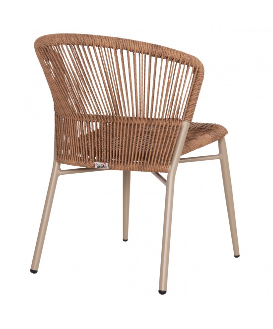 ΚΑΡΕΚΛΑ ΑΛΟΥΜΙΝΙΟΥ LYNN HM6267.03 ΚΑΠΟΥΤΣΙΝΟ ΣΚΕΛΕΤΟΣ-P.E.RATTAN ΦΥΣΙΚΟ 57x62x78Υεκ