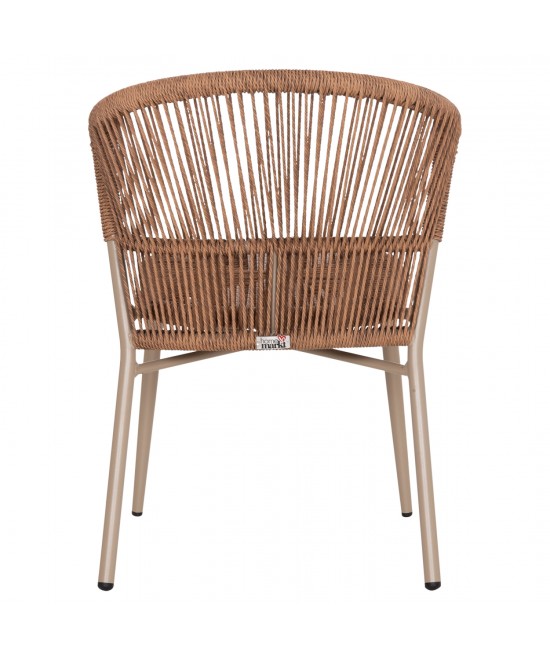 ΚΑΡΕΚΛΑ ΑΛΟΥΜΙΝΙΟΥ LYNN HM6267.03 ΚΑΠΟΥΤΣΙΝΟ ΣΚΕΛΕΤΟΣ-P.E.RATTAN ΦΥΣΙΚΟ 57x62x78Υεκ