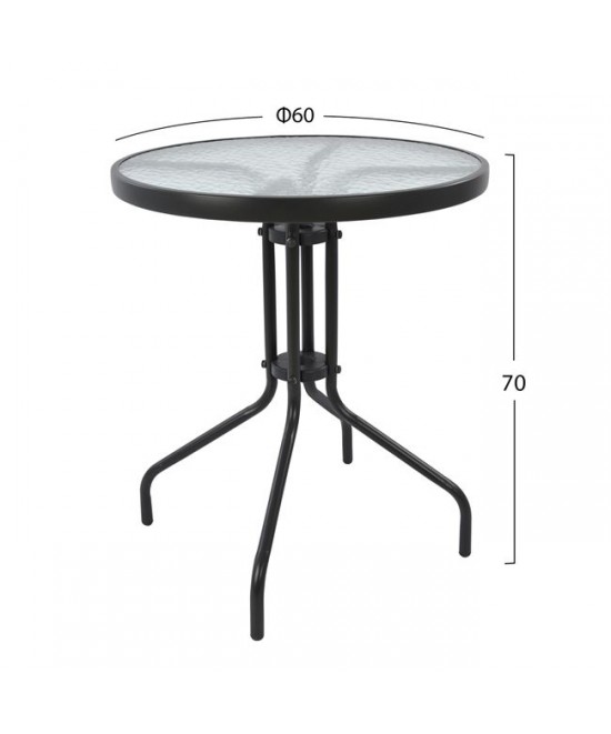 ΣΕΤ 3ΤΜΧ ΜΕ ΤΡΑΠΕΖΙ LIMA Φ60Χ70Υ & ΠΟΛΥΘΡΟΝΕΣ LAURA ΓΚΡΙ ΧΡΩΜΑ HM10467.01