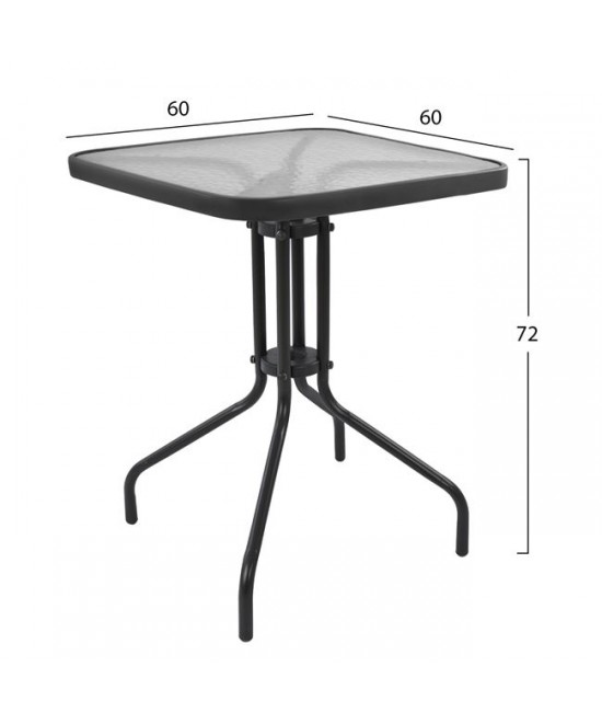 ΣΕΤ 3ΤΜΧ ΜΕ ΤΡΑΠΕΖΙ FIGO 60Χ60Χ72Υ & ΠΟΛΥΘΡΟΝΕΣ LAURA ΓΚΡΙ ΧΡΩΜΑ HM10468.01