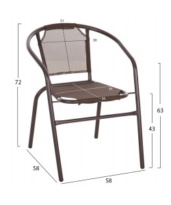 ΣΕΤ ΕΞΩΤ. ΧΩΡΟΥ 3ΤΜΧ HM10712 ΚΑΦΕ ΜΕΤΑΛΛΟ-ΓΥΑΛΙ ΑΣΦΑΛΕΙΑΣ-ΚΑΦΕ TEXTILENE