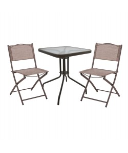 ΣΕΤ ΕΞ.ΧΩΡΟΥ 3ΤΜΧ FIGO HM21036 ΤΡΑΠΕΖΙ FIGO & 2 ΠΤΥΣΣΟΜΕΝΕΣ ΚΑΡΕΚΛΕΣ ΚΑΦΕ