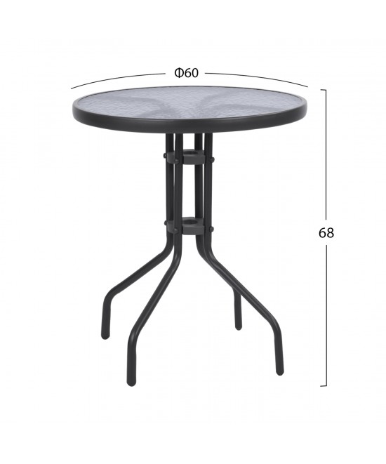 ΣΕΤ ΕΞ.ΧΩΡΟΥ 3ΤΜΧ LIMA HM21038.01 ΤΡΑΠΕΖΙ LIMA & 2 ΠΤΥΣΣΟΜΕΝΕΣ ΚΑΡΕΚΛΕΣ ΓΚΡΙ