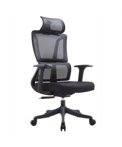 ΚΑΡΕΚΛΑ ΓΡΑΦΕΙΟΥ NOVUS HM1214.01 ΜΑΥΡO MESH--ΜΑΥΡΗ ΒΑΣΗ 72x67x125Υεκ