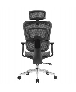 ΚΑΡΕΚΛΑ ΓΡΑΦΕΙΟΥ MODEN HM1215.01 ΜΑΥΡO MESH--ΒΑΣΗ ΧΡΩΜΙΟΥ 68x69x126Υεκ