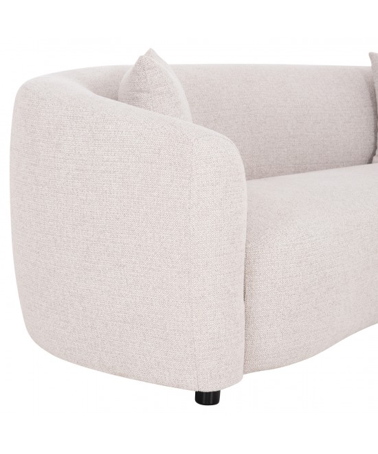 ΚΑΝΑΠΕΣ 3-ΘΕΣΙΟΣ NORD HM3321.02 ΑΝΟΙΧΤΟ ΜΠΕΖ ΥΦΑΣΜΑ 230x96x75Υεκ.