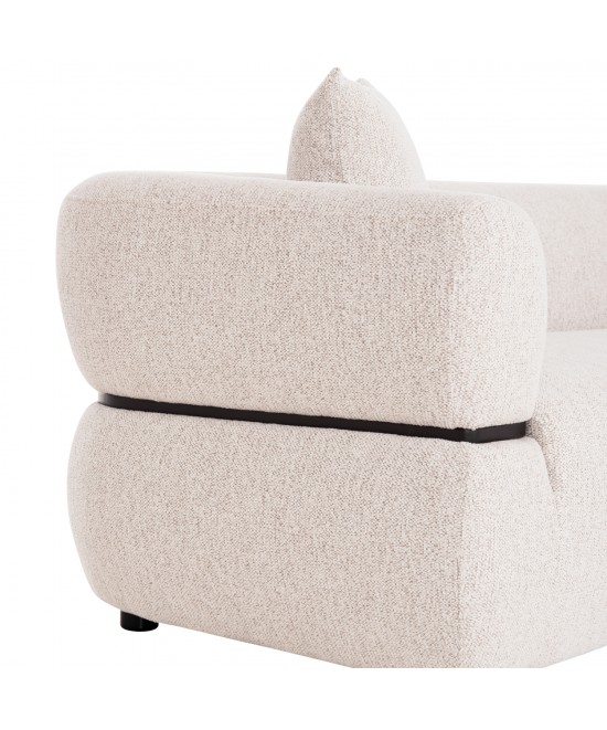 ΚΑΝΑΠΕΣ 3-ΘΕΣΙΟΣ ARCTIS HM3327.02 ΑΝΟΙΧΤΟ ΜΠΕΖ ΥΦΑΣΜΑ 229x88x88Υεκ.