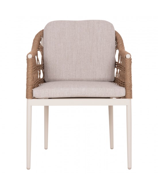 ΠΟΛΥΘΡΟΝΑ BOXER HM6556.02 ΑΛΟΥΜΙΝΙΟ & OLEFIN ΜΠΕΖ-TWIST WICKER 58x60x80Yεκ