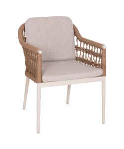 ΠΟΛΥΘΡΟΝΑ BOXER HM6556.02 ΑΛΟΥΜΙΝΙΟ & OLEFIN ΜΠΕΖ-TWIST WICKER 58x60x80Yεκ