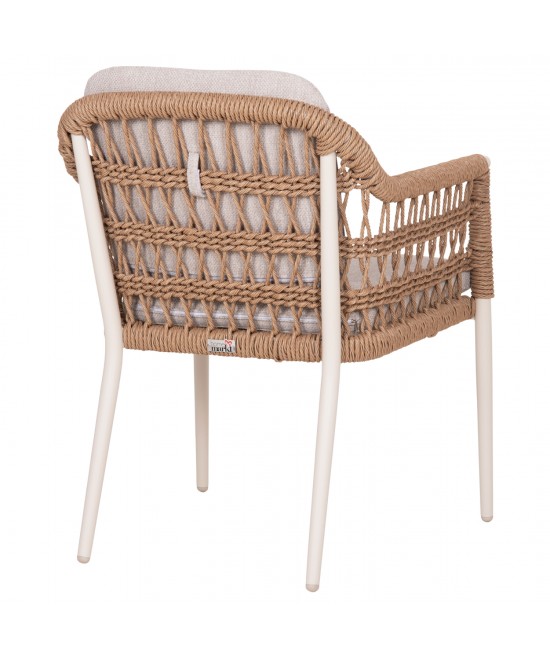 ΠΟΛΥΘΡΟΝΑ BOXER HM6556.02 ΑΛΟΥΜΙΝΙΟ & OLEFIN ΜΠΕΖ-TWIST WICKER 58x60x80Yεκ