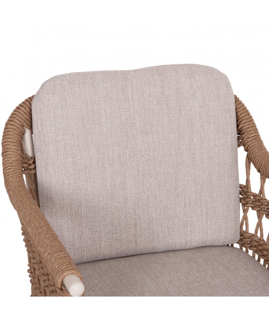 ΠΟΛΥΘΡΟΝΑ BOXER HM6556.02 ΑΛΟΥΜΙΝΙΟ & OLEFIN ΜΠΕΖ-TWIST WICKER 58x60x80Yεκ