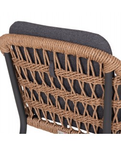 ΠΟΛΥΘΡΟΝΑ BOXER HM6556.01 ΑΛΟΥΜΙΝΙΟ & OLEFIN ΓΚΡΙ-TWIST WICKER 58x60x80Yεκ