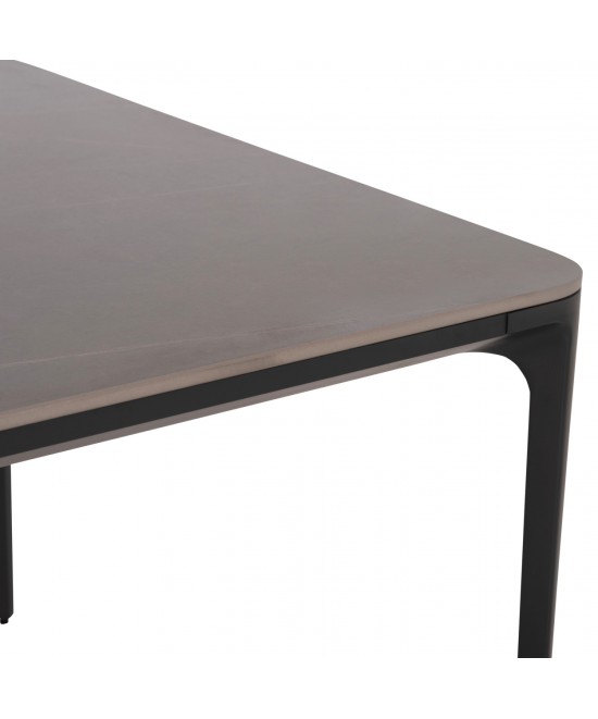 ΤΡΑΠΕΖΙ ΤΡΑΠΕΖΑΡΙΑΣ STAD HM6557.01 ΓΚΡΙ ΑΛΟΥΜΙΝΙΟ & SINTERED STONE TOP 180x90x74Υεκ