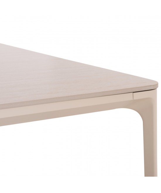 ΤΡΑΠΕΖΙ ΤΡΑΠΕΖΑΡΙΑΣ STAD HM6557.02 ΜΠΕΖ ΑΛΟΥΜΙΝΙΟ--ΛΕΥΚΟ SINTERED STONE 180x90x75Υεκ